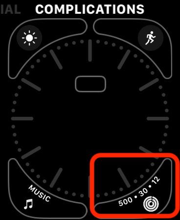 Apple Watch face before adding the OrthoScribe complication