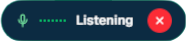 Listening status indicator for the computer microphone