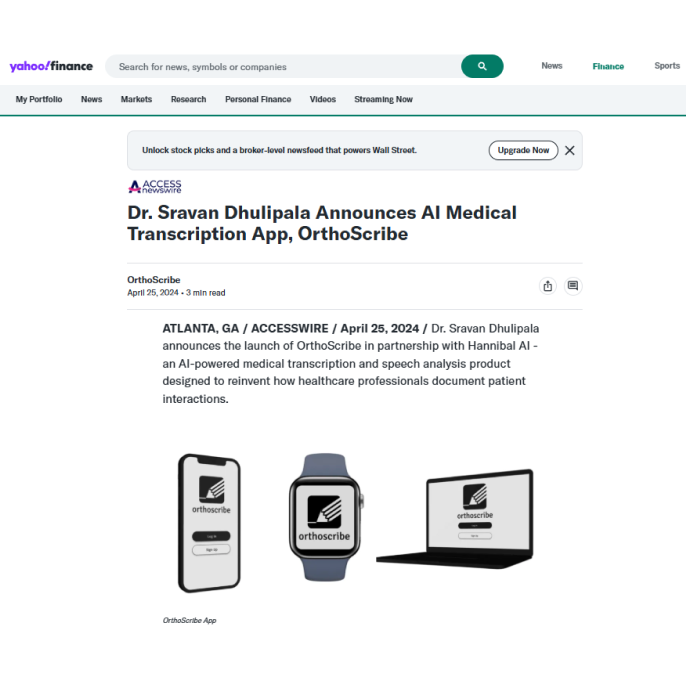 Yahoo Finance Article Screenshot